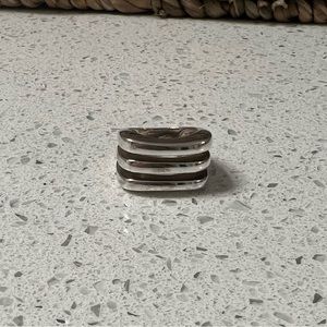 Silpada Sterling Silver Modernist Triple Bar Ring